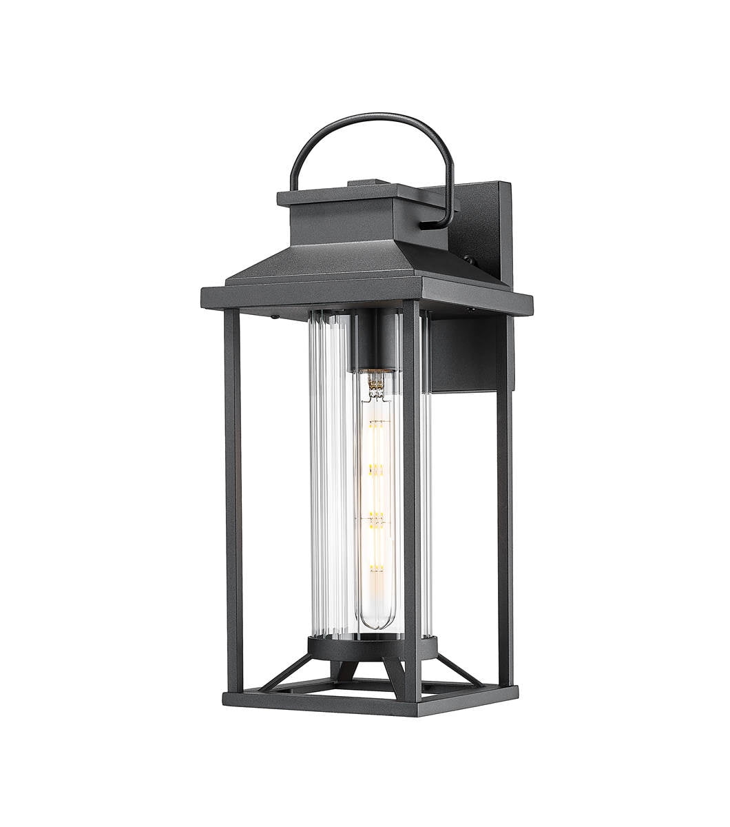 Outdoor Porch Lights, Textured Black Exterior Lighting Fixtures Wall Mount, Modern Outdoor Wall Sconce Lantern for House, Front Porch, Anti-Rust Waterproof Outdoor Garage Lights for Coach (1 pack)