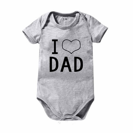 

Summer Savings Clearance! Dezsed Father S Day Gift Toddler Baby Girls Boys Short Sleeve I Dad Letter Print T-Shirt Jumpsuit Romper Cotton Baby Clothes