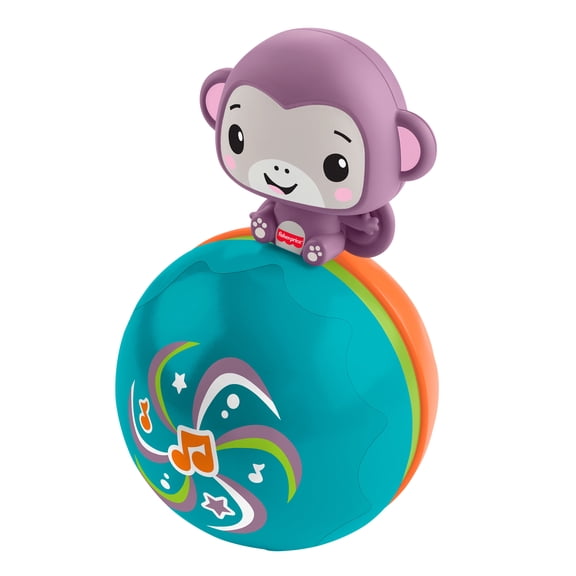 Fisher-Price Crawling Musical Purple Monkey Ball, Baby Developmental Activity Toy