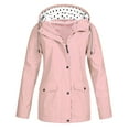 thumbnail image 1 of Womens Fashion Rain Jacket With Hood Lightweight Long Sleeve Windbreaker Zip Up Drawstring Raincoat With Pockets Windbreaker Womens Jacket Clear Rain Jacket plus Size Womens Windbreaker Jackets, 1 of 4