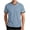 Blue-short sleeve shirts men, variant on Workout Shirts for Men Short Sleeve V Neck Solid Color T-Shirts Summer Casual Lightweight Comfy Tee