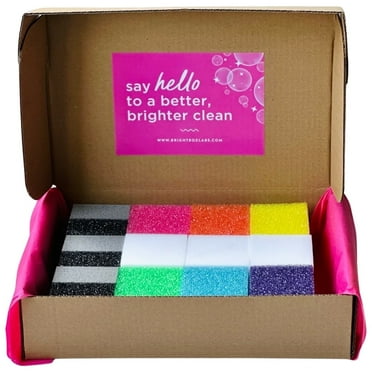 Bright Box Colorful Cube Cleaning Kit, 12ct – Scrub   Wipe, Eraser & Scrubber Cubes