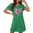 thumbnail image 4 of Simua Chemise de Nuit Grande Taille pour Femmes, Manches Courtes, Imprimé Mignon, Ample, 4 of 5