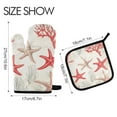 thumbnail image 2 of Yayeee Oven Mitts and Pot Holder Set of 2 Heat Resistant Kitchen Gloves Baking Hot Pad, Brown Starfish, 2 of 5