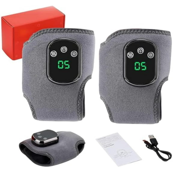 Tryemsense Foot Massager, Sweevly 3-in-1 Foot Massager, with Heated Ankle Wrap, 3 Vibration Mode, 5 Heat Leavel, Suitable for Parents (2Pcs)
