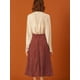 thumbnail image 5 of Allegra K Falda Midi De Lunares Vintage Con Cremallera En La Cintura Elástica Para Mujer Rojo XL, 5 of 7