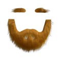thumbnail image 1 of Juego de bigote y cejas postizos autoadhesivos, accesorio para disfraz de barba postiza, accesorio para cosplay, escenario de teatro de mascarada., 1 of 8