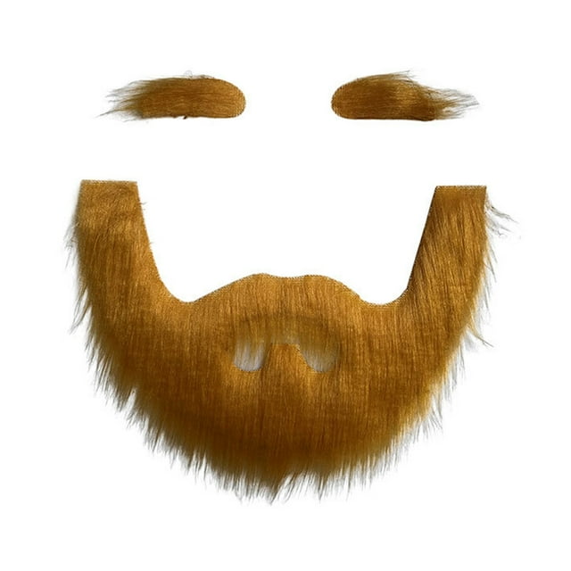 Juego de bigote y cejas postizos autoadhesivos, accesorio para disfraz de barba postiza, accesorio para cosplay, escenario de teatro de mascarada.