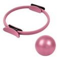 thumbnail image 1 of 2pcs Pilates Ring Set Anti-Deformation Magic Circle with Padded Handles, Mini Ball, Guide & Bag, Full-Body Workout Kit for Yoga Starter, 1 of 9
