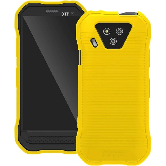 Wireless PROTECH Case Compatible with Kyocera DuraForce Ultra 5G Phone Model E7110 (Verizon), Durable Slim Flexible Cover Case with Drop Protection (Yellow)