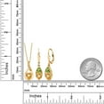 thumbnail image 2 of Gem Stone King 18K Yellow Gold Plated Silver Yellow Citrine and Green Peridot Pendant Earrings Set for Women (3.26 Cttw, Gemstone November Birthstone, with 18 inch Chain), 2 of 4