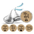 thumbnail image 1 of Darling Souvenir Wedding Theme Stickers chocolate Candy Labels 190 Pcs Party Favor-Brown, 1 of 2