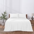 thumbnail image 3 of Modern Threads 4-Piece Solid White Microfiber Bed Sheet Set, California King, 3 of 12