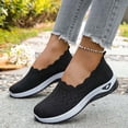 thumbnail image 4 of Women's -on Walking Shoes Casual Loafers Mesh Lightweight Breathable Fashion Running Sneakers(Black,7.5), 4 of 6
