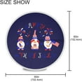 thumbnail image 3 of Coolnut 60" America Flag Gnome Outdoor Round Tablecloth, Waterproof Stain-Resistant Non-Slip Circular Tablecloth with Umbrella Hole and Zipper for Tabletop Backyard Party BBQ Decor, 3 of 7
