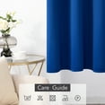 thumbnail image 2 of Deconovo Blackout Curtains Room Darkening Grommet Solid Curtain for Living Room 42x84 inch Royal Blue Set of 2, 2 of 6