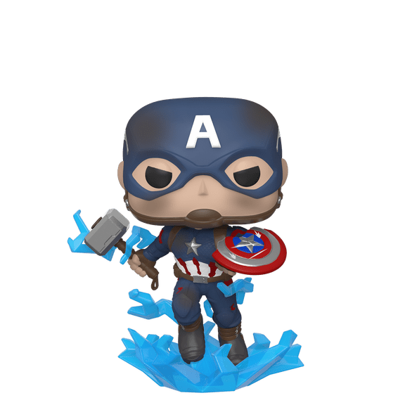 Funko POP! Marvel: Endgame - Captain America w/ Broken Shield & Mjolnir