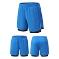thumbnail image 2 of KyCheLot Men's Running Shorts Casual 2 In1 Breathable Mesh Lined with Pockets Elastic Waist Workout Shorts, 2 of 4