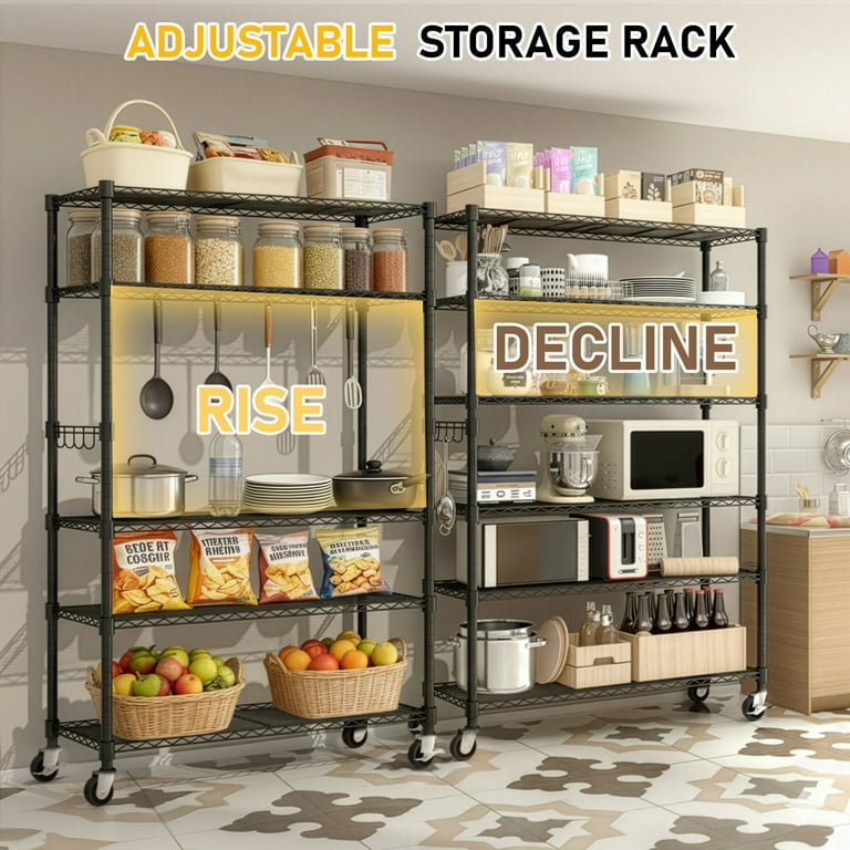 Ktaxon 6 Tier Wire Shelving, 46