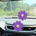 thumbnail image 6 of Jkung Handmade Flower Ornament Realistic Easy to Hang Car Rear View Mirror Hanging Charm Automotive Interior Ornament, 6 of 8