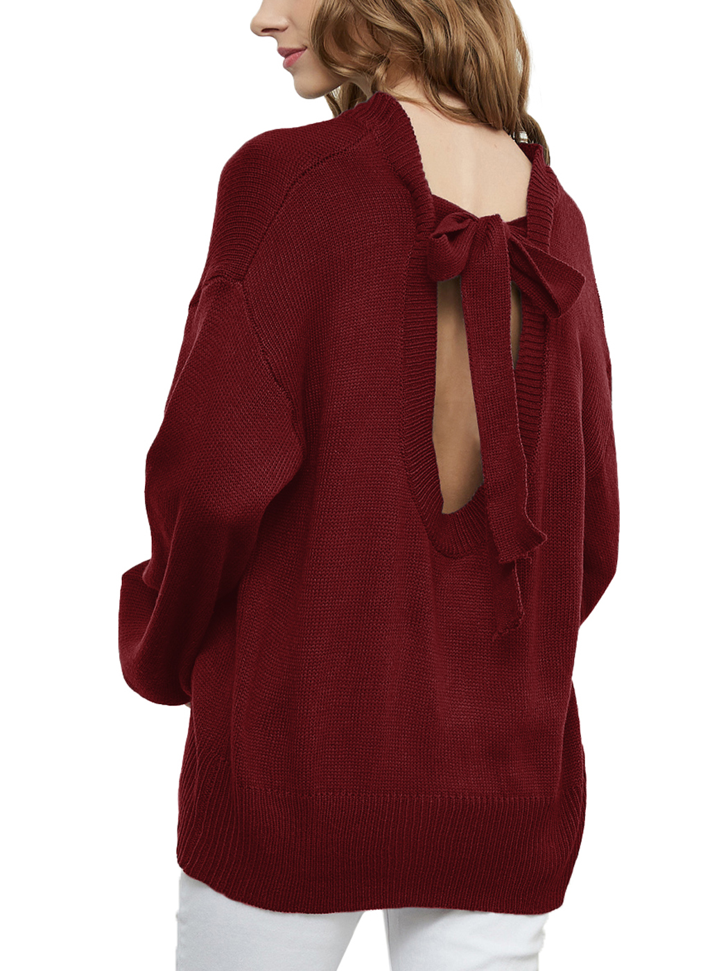 Womens Sexy Sweaters Backless Long 