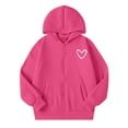 thumbnail image 6 of Cethrio Girls Zip up Hoodies Size 7-8 Years, Long Sleeve Graphic Casual Lightweight Fleece‑Lined Girls Jackets Hot Pink, 6 of 6