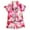 Hot Pink, variant on Infant Baby Girls Outfits Set Boys Satin Button Down Short Sleeve Animals Shirt Tops + Shorts Pants Silk Pajamas Sleepwear Kids Clothes Vêtements Pour Filles Size 6-12 Months
