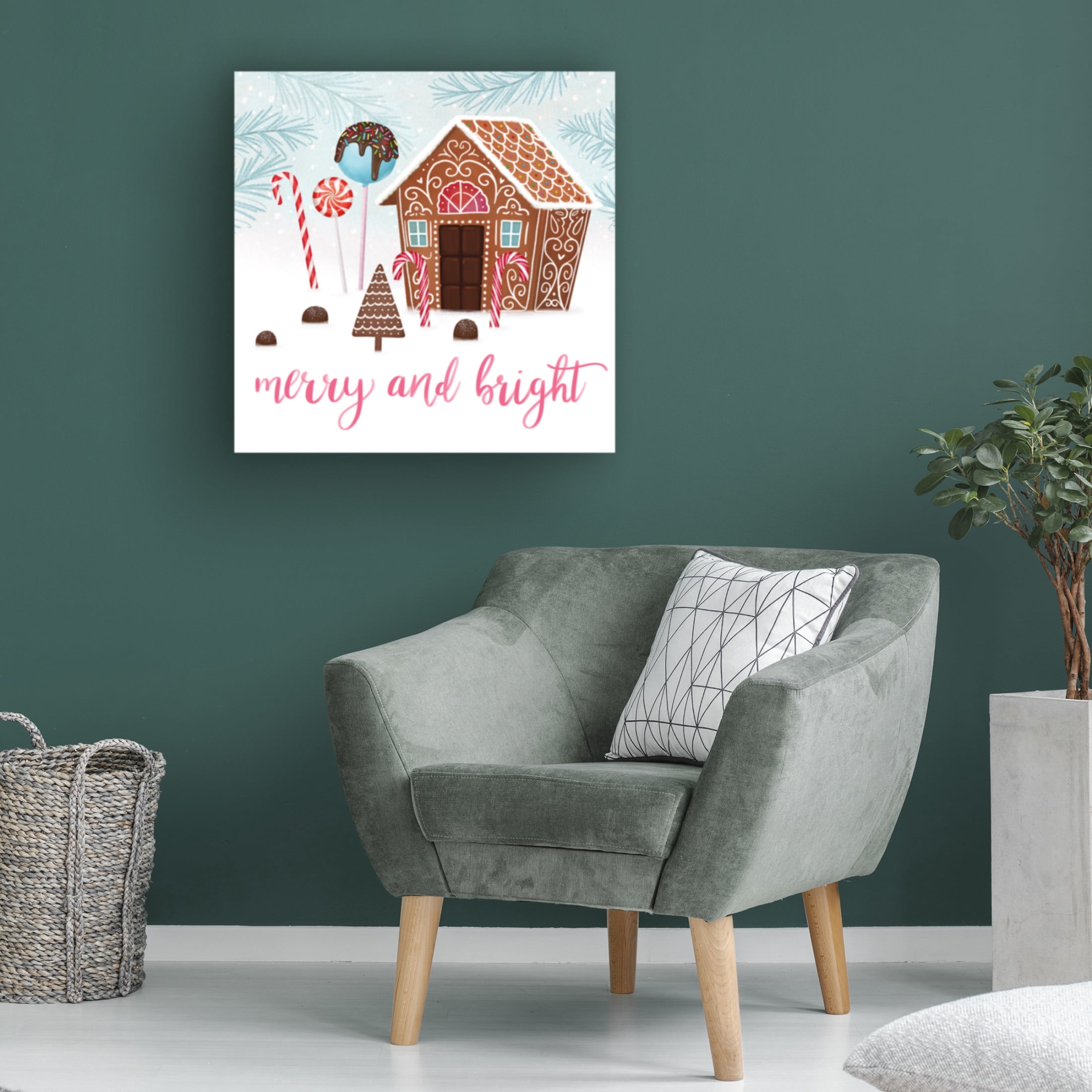 Canvas Wall Art - Victoria Borges 'Sweet Holidays II' Wall Art for Living Room, Bedroom, or Office Décor by Trademark Fine Art - 14 x 14 Inches
