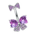 thumbnail image 1 of Belly Button for Women Body Piercing Bow Stainless Steel Statement Long Bar, 1 of 9