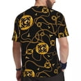 thumbnail image 4 of Chain Print Gym T Shirt Summer Golden Design Streetwear T Shirts Harajuku Tee Shirt For Me, 4 of 5