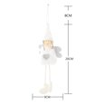 thumbnail image 2 of Matsuzay Feliz Navidad niña muñeco de peluche juguete colgante adornos decoración del hogar Kits de decoración para fiestas blanco, 2 of 6