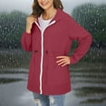 thumbnail image 2 of Enjoytime Rain Coats for Women Waterproof Lightweight Rain Jackets Fall Winter Outdoor Windbreaker Coat with Hood, 2 of 7