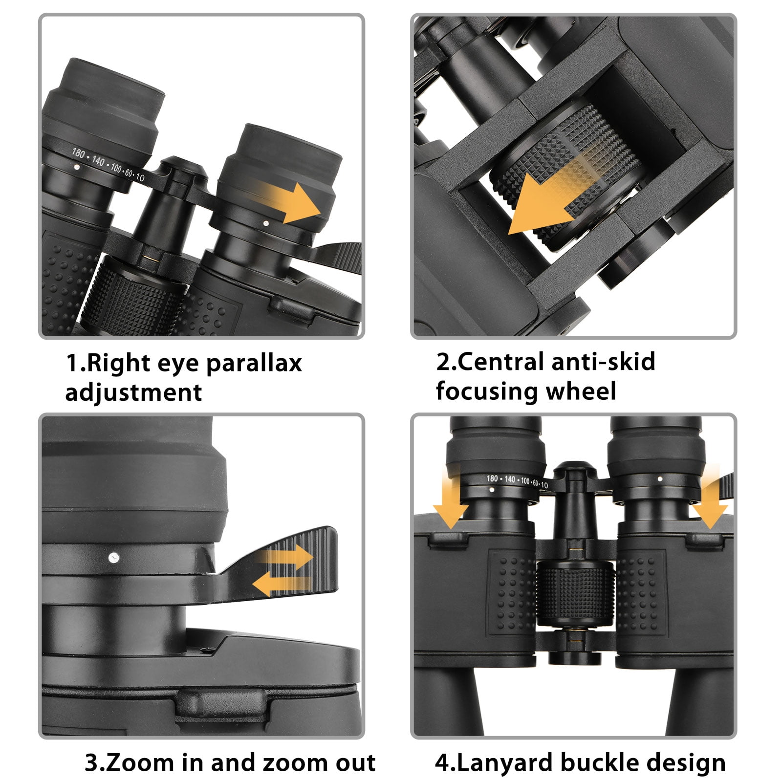 100X180 Magnification Zoom HD Binoculars Outdoor Hunting Camping Telescope with Night Vision