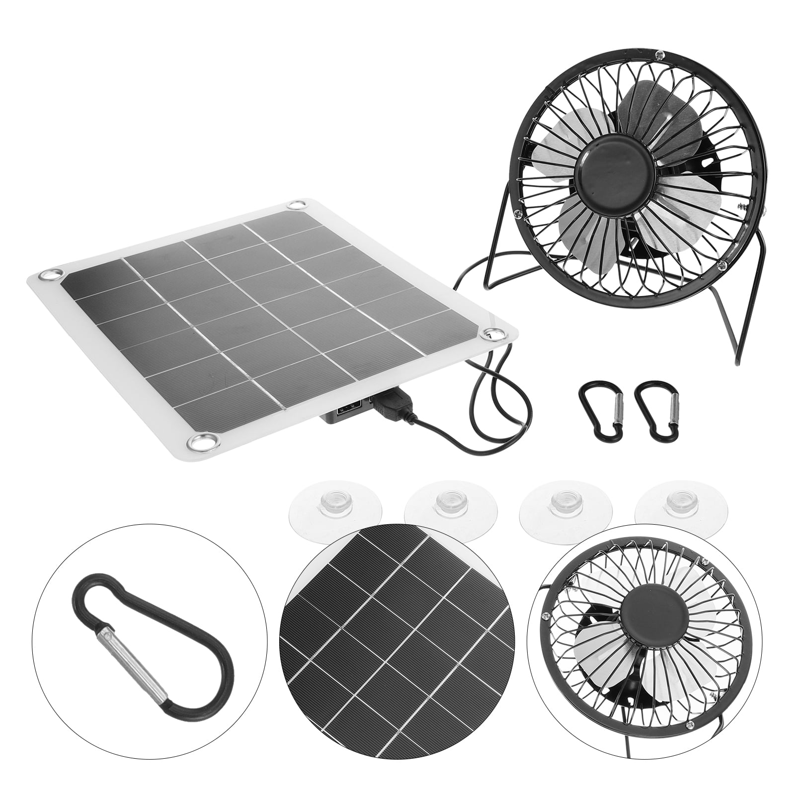 Solar Powered Fan for Cooling Lightweight Portable Synthetic