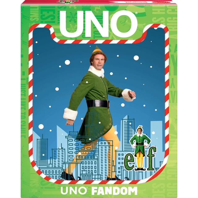 Juego de cartas Mattel UNO Fandom Elf mazo coleccionable con carta foil