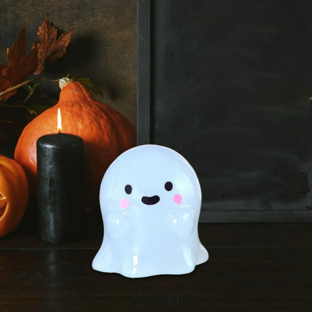 Decoraciones de Halloween, adornos de Halloween, mini figuras de jardín de Halloween, linda calabaza fantasma, modelo en miniatura, figuras de brujas, decoración de fiesta de Halloween, decoración DIY
