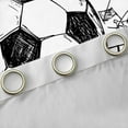 thumbnail image 4 of Manfei Cartoon Football Print Curtains Pack of 2 (42x84 Each) for Boy, White Black Graffiti Curtains Blackout, Soccer Sport Player Bedroom Curtains, Curtains and Drapes Bedroom Decor, 4 of 6