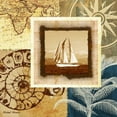 thumbnail image 2 of Marcon, Michael 20x20 White Modern Wood Framed Museum Art Print Titled - Sailing the Seas I, 2 of 4