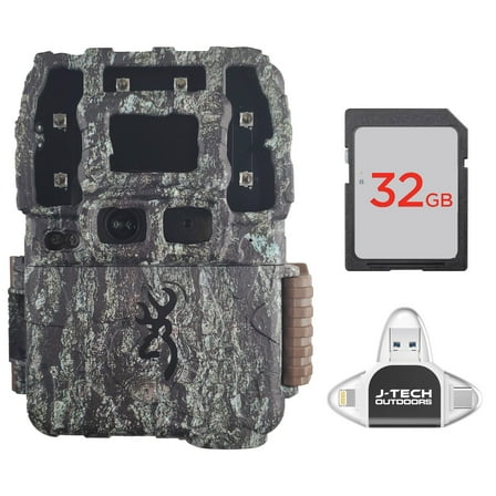 Browning Strike Force Pro DCL Nano Trail Game Camera Bundle Includes 32GB Memory Card and J-TECH USB Memory Card Reader Compatible with iPhone/iPad/Android/PC (26MP) | BTC5DCLN