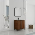 thumbnail image 2 of 30 in. Single Vanity in Brown Walnut finish with Solid Surface Resin White Sink, 2 of 15