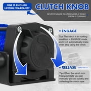 3500lbs Electric Winch 12V Winch ATV Winch Kit UTV Synthetic Rope Winch Wireless Remote Control