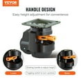 thumbnail image 2 of VEVOR Roulettes de Nivellement, Ensemble de 4, Capacité de Charge Totale de 2200 Lb, 2,5 Pouces, Robuste avec Poignée Améliorée, Roulettes Pivotantes à 360 Degrés, Roulettes Réglables avec Pieds pour Établi, Machine, 2 of 9