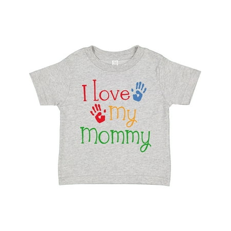 

Inktastic I Love My Mommy Handprints Gift Toddler Boy or Toddler Girl T-Shirt