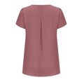 thumbnail image 6 of Womens Chiffon Tunics Tops for Leggings Flowy T-Shirts Dressy Business Casual Blouses Ruffle Sleeve Loose Shirts V Neck Tees, 6 of 7