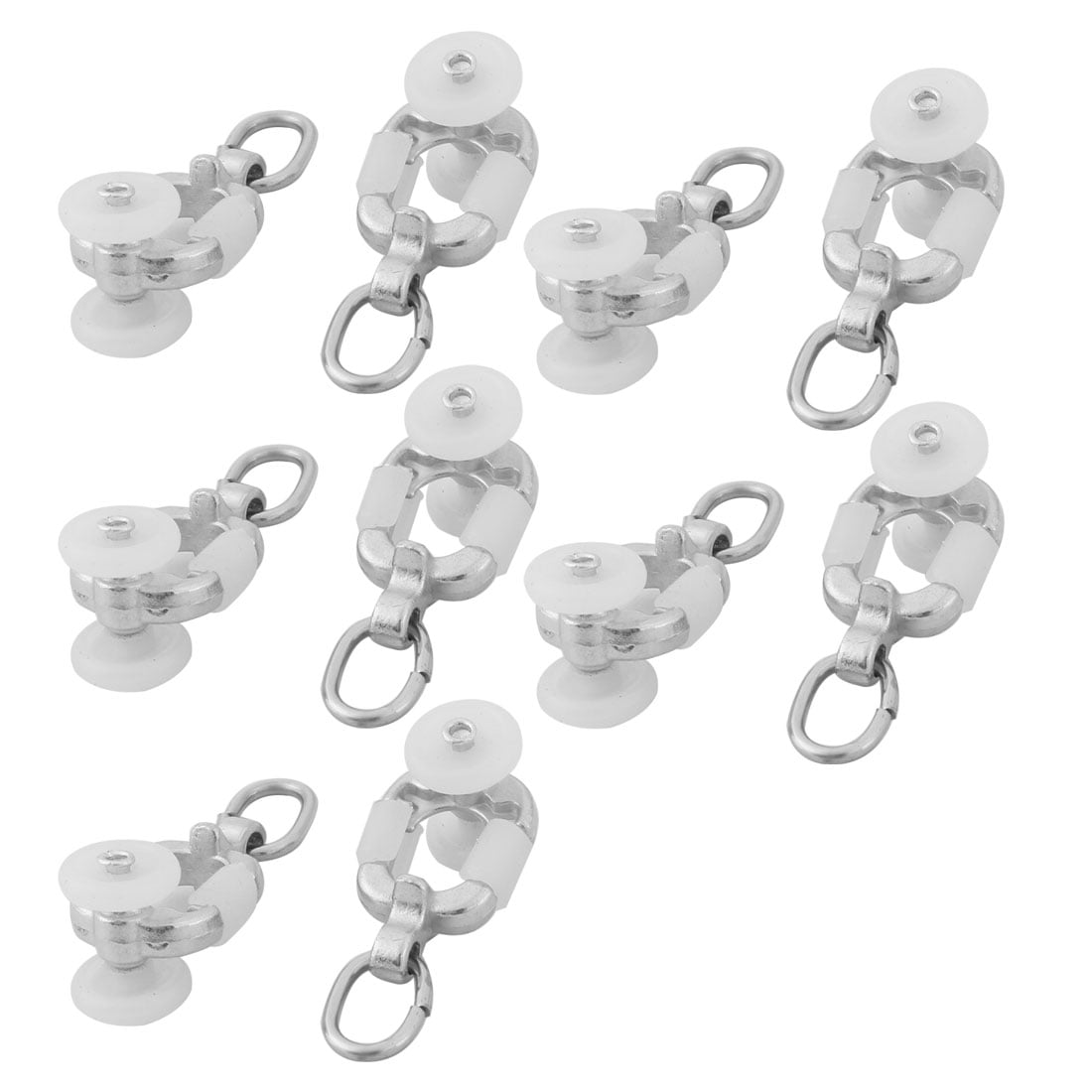 10pcs Crochet de Rideau Rail en Plastique Poulie pour Rideau