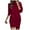 Wine, variant on Women's Casual Dresses Casual Sweatshirt Dress Long Sleeve High Neck with Wrap Hem Loose Fit for Fall Winter Winter Dresses for Women S