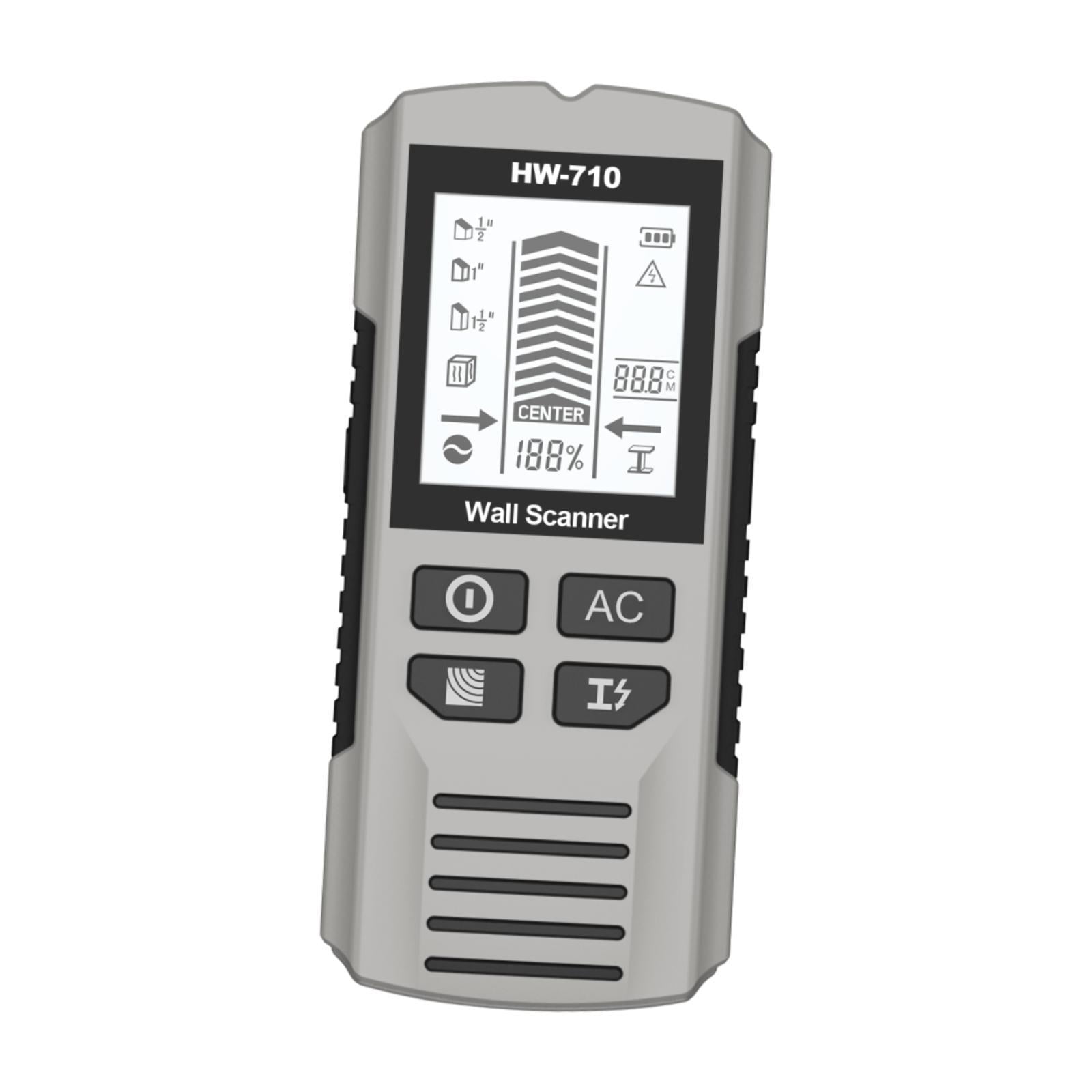 MAGIDEAL 5 in 1 Wall Scanner Auto Calibration 15x6.7x3cm with Audio Alarm Silvery