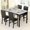 Black Line, variant on Recaceik Dining Table Set for 4, Faux Marble Kitchen Table Chairs Set of 4 with PU Leather Dynamic Upward Pattern Chairs, Small Kitchen Table for Dining Room and Apartment (Black Line)