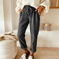 thumbnail image 5 of Felirenzacia Women's Casual Solid Corduroy Straight Leg Pants With Pockets, Gray,S, 5 of 7