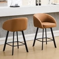 thumbnail image 1 of Taburetes de bar FIRAVOE de 26 cm de altura giratoria con respaldo, 2 unidades, 1 of 5